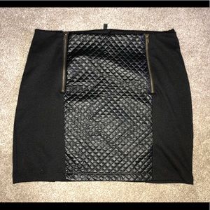 Mini skirt faux leather